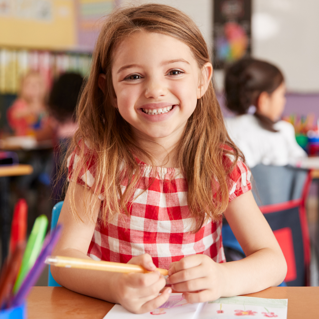 image of a girl in a red and white shirt